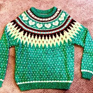 WOMEN'S WOOLRICH FAIR ISLE NORDIC SWEATER MEDIUM